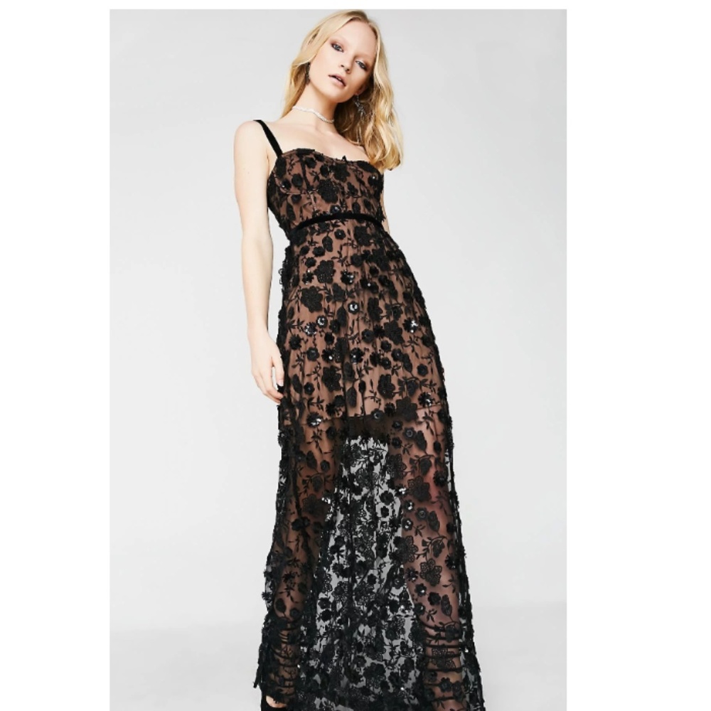For Love & Lemons Beatrice Strappy Maxi Dress
